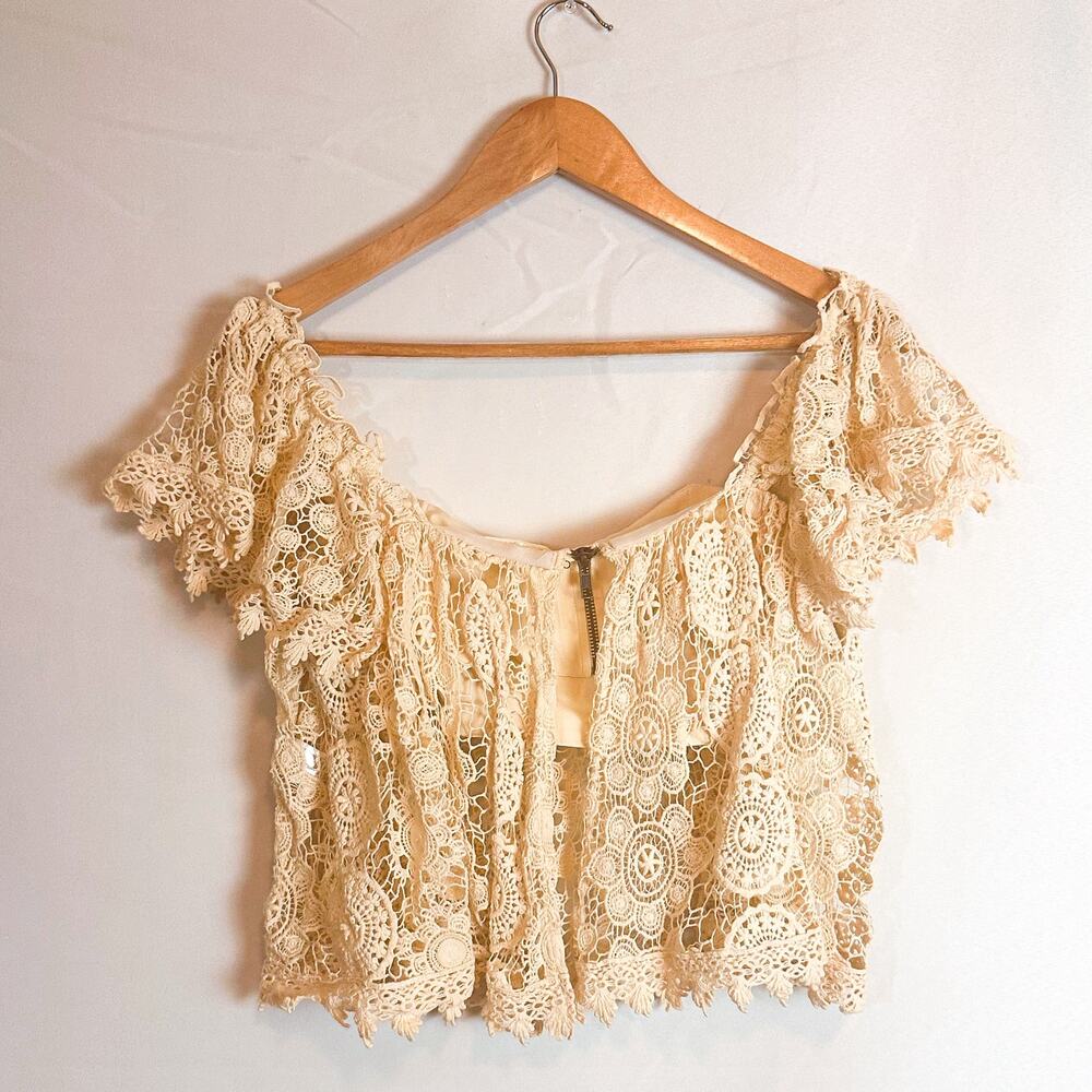 TULAROSA Off Shoulder Amelia Bustier Crop Sz. S Eggshell Cr… - Picture 6 of 6